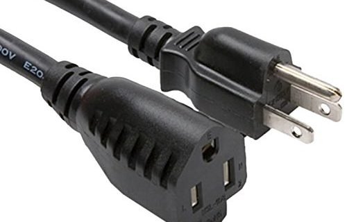 6 Foot Power Extension Cable, 2 Pack, Single Outlet