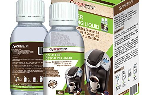 Descaling Solution for All Brands of Coffee and Espresso Machines By Housewares Solutions – 4 Fluid Ounce Bottle (2-Pack)