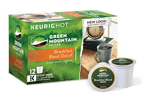 Green Mountain Coffee Keurig Single-Serve K-Cup Pods, Breakfast Blend Decaf Light Roast Coffee, 12 Count