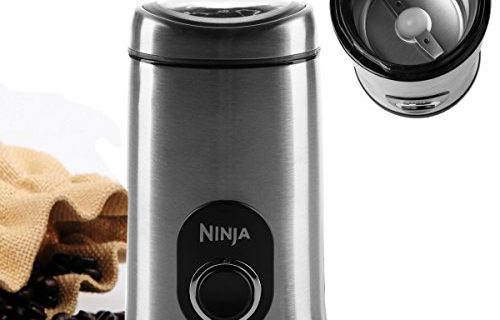 Ninja Electric Coffee Bean Grinder with Safety Lock Push Button SP7407, Stainless Steel