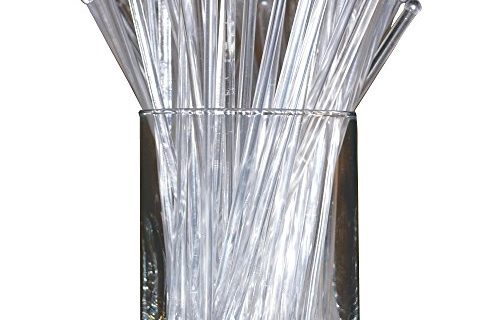 Royer 6 Inch Plastic Round Top Swizzle Sticks, Set of 48, Crystal – Made In USA
