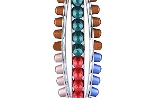 YonTree 40-Pod Coffee Capsule Holder Tower Coffee Pod Stand Rack for Nespresso 5.8×5.8×15.2″