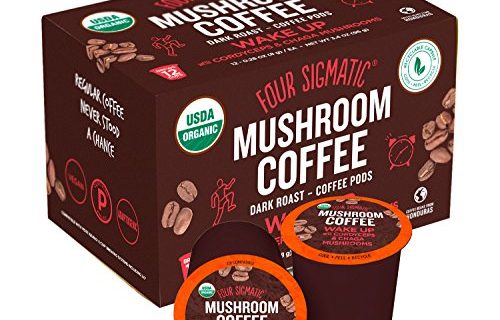 Four Sigmatic Mushroom KCup Coffee Pods with Chaga and Cordyceps For Concentration Plus Focus, Vegan, Paleo, 12 Count