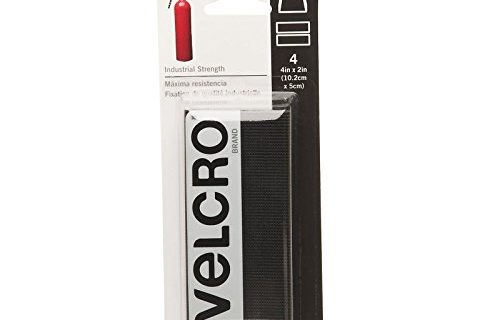 VELCRO – Industrial Strength Peel & Stick – 2″ x 4″ Strips, 4 Sets – Black